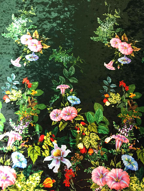 天鹅绒印花